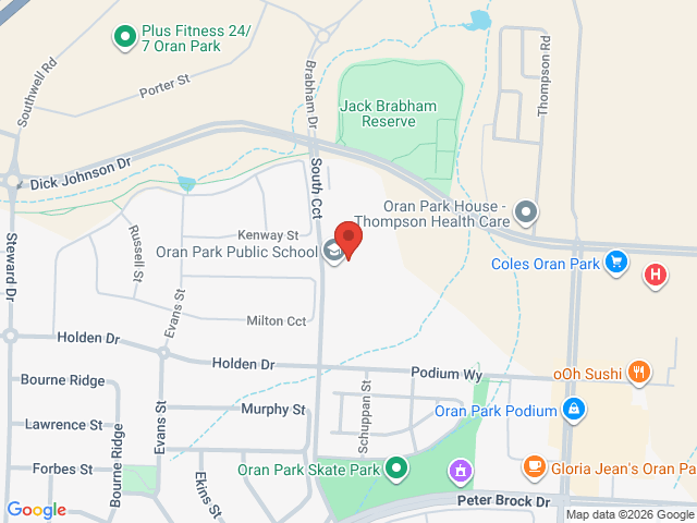 Map showing event location